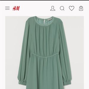 H&M green blue dress
